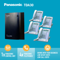 Panasonic TDA30 Phone System Package with 4 Handsets